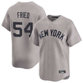 Johmsee NY.Yankees #54 Max Fried Player Gray Limited Home Stitched Jerseys
