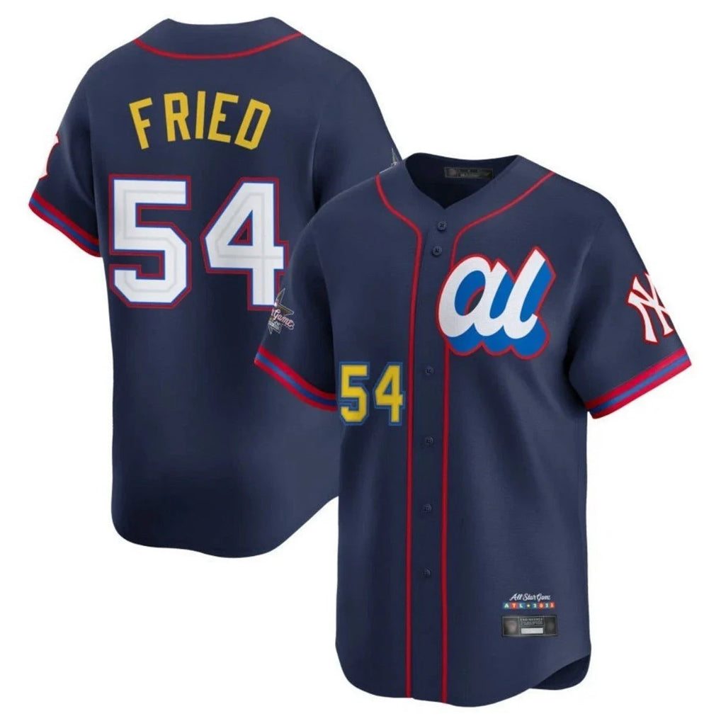 Johmsee NY.Yankees #54 Max Fried Player Navy All Star Limited Home Stitched Jerseys