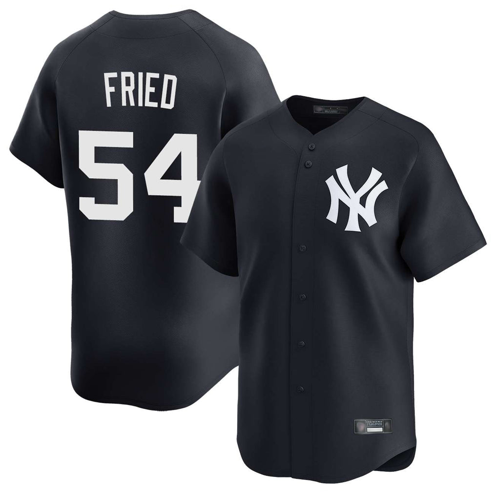 Johmsee NY.Yankees #54 Max Fried Player Navy Limited Game Stitched Jerseys