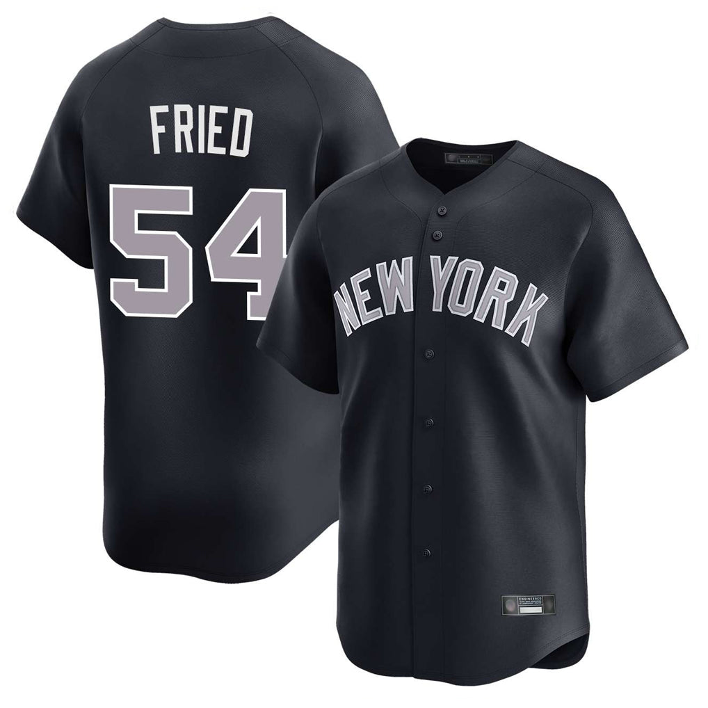 Johmsee NY.Yankees #54 Max Fried Player Navy Limited Home Stitched Jerseys