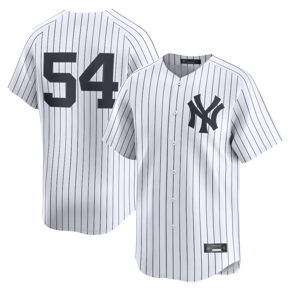 Johmsee NY.Yankees #54 Max Fried Player White Limited Home Stitched Jerseys