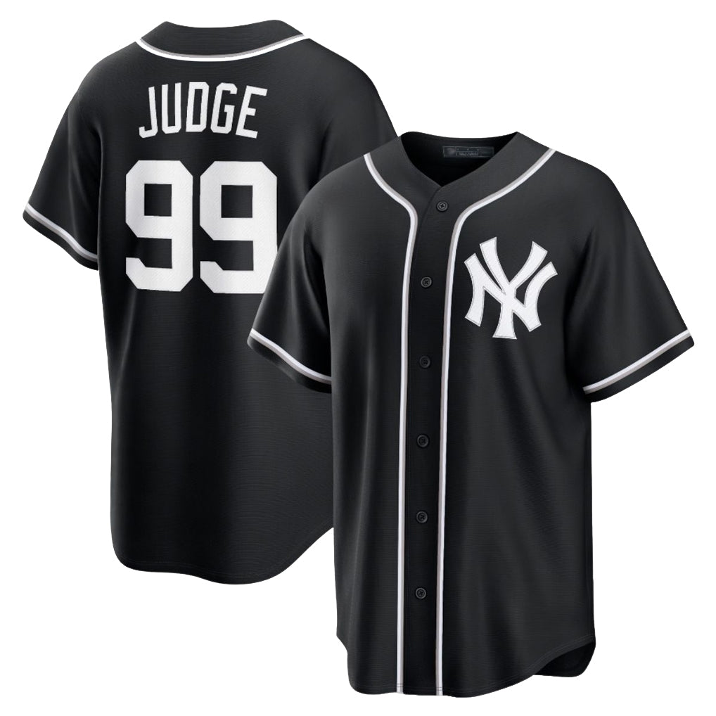 Johmsee NY.Yankees #99 Aaron Judge Player Black Out Game Stitched Jerseys