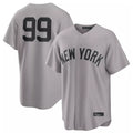 Johmsee NY.Yankees #99 Aaron Judge Player Gray Game Home Stitched Jerseys
