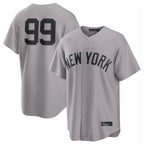 Johmsee NY.Yankees #99 Aaron Judge Player Gray Game Home Stitched Jerseys