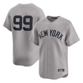 Johmsee NY.Yankees #99 Aaron Judge Player Gray Limited Home Stitched Jerseys