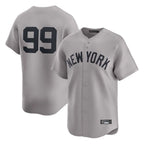 Johmsee NY.Yankees #99 Aaron Judge Player Gray Limited Home Stitched Jerseys