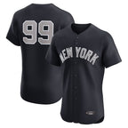 Johmsee NY.Yankees #99 Aaron Judge Player Navy  Home Limited Elite Game Stitched Jerseys
