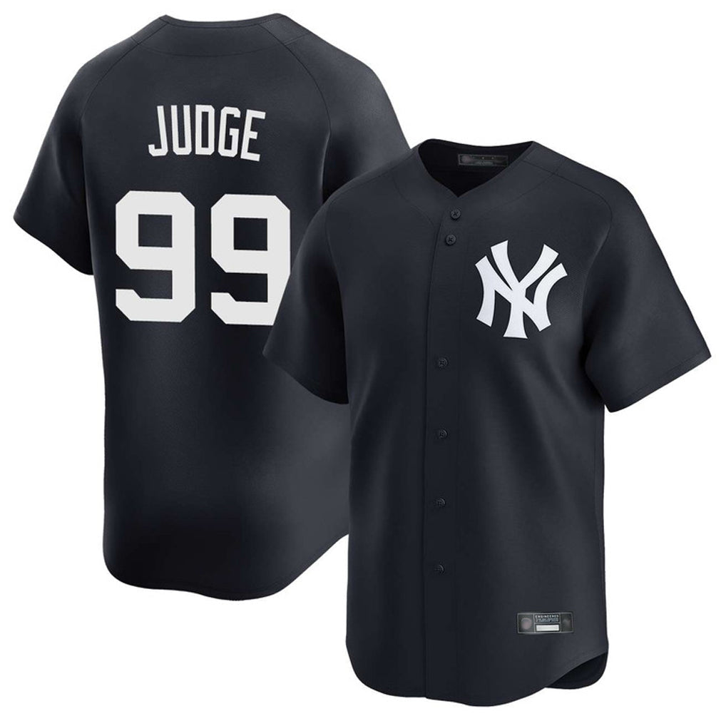 Johmsee NY.Yankees #99 Aaron Judge Player Navy Limited Game Stitched Jerseys