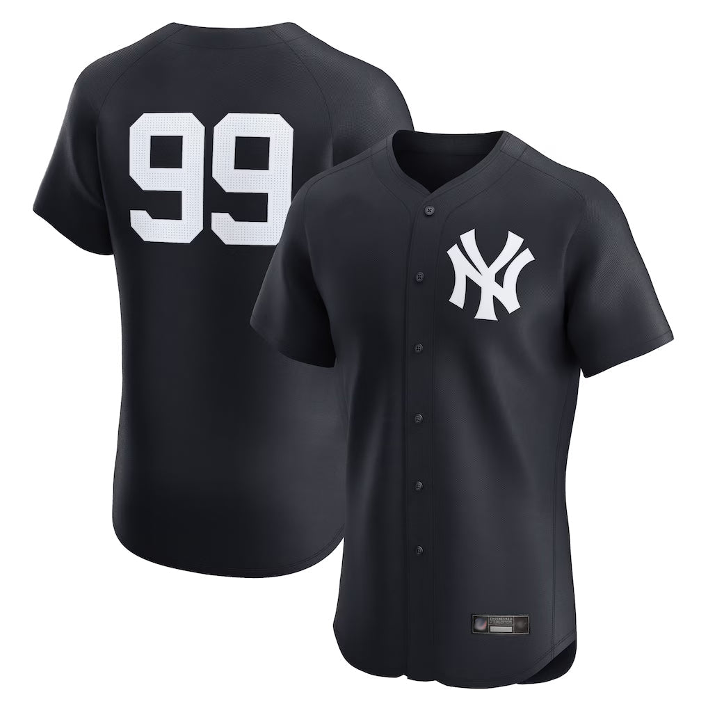 Johmsee NY.Yankees #99 Aaron Judge Player Navy Limited Home Elite Game Stitched Jerseys
