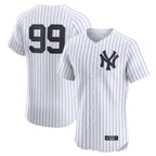 Johmsee NY.Yankees #99 Aaron Judge Player White Limited Elite Home Stitched Jerseys