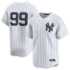 Johmsee NY.Yankees #99 Aaron Judge Player White Limited Home Stitched Jerseys