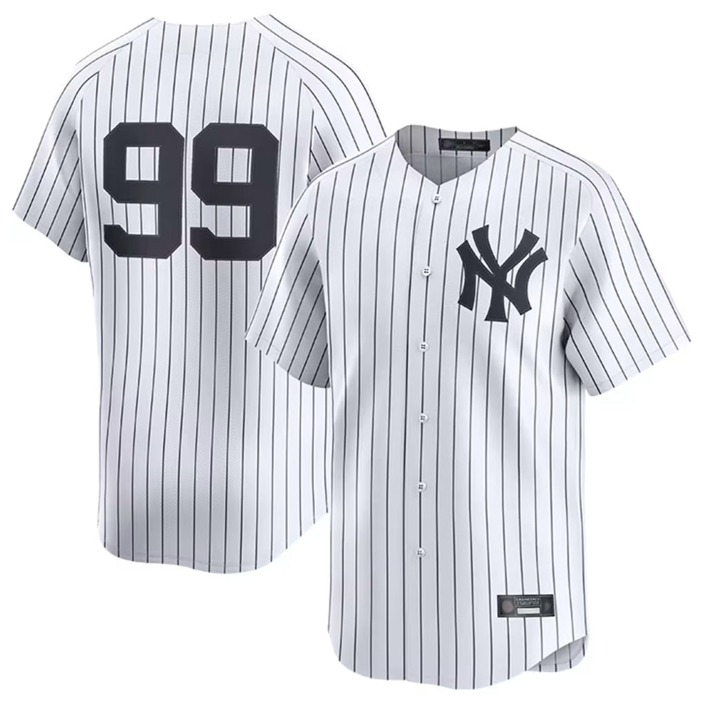 Johmsee NY.Yankees #99 Aaron Judge Player White Limited Home Stitched Jerseys