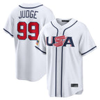 Johmsee NY.Yankees #99 Aaron Judge Player White USA 2026 World Classic Limited Game Stitched Jerseys