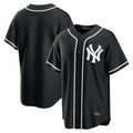 Johmsee NY.Yankees Blank Player Black Out Game Home Stitched Jerseys
