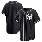 Johmsee NY.Yankees Blank Player Black Out Game Home Stitched Jerseys
