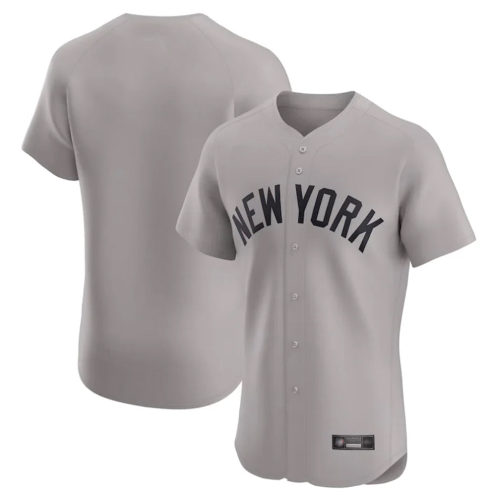 Johmsee NY.Yankees Blank Player Gray Limited Elite Home Stitched Jerseys