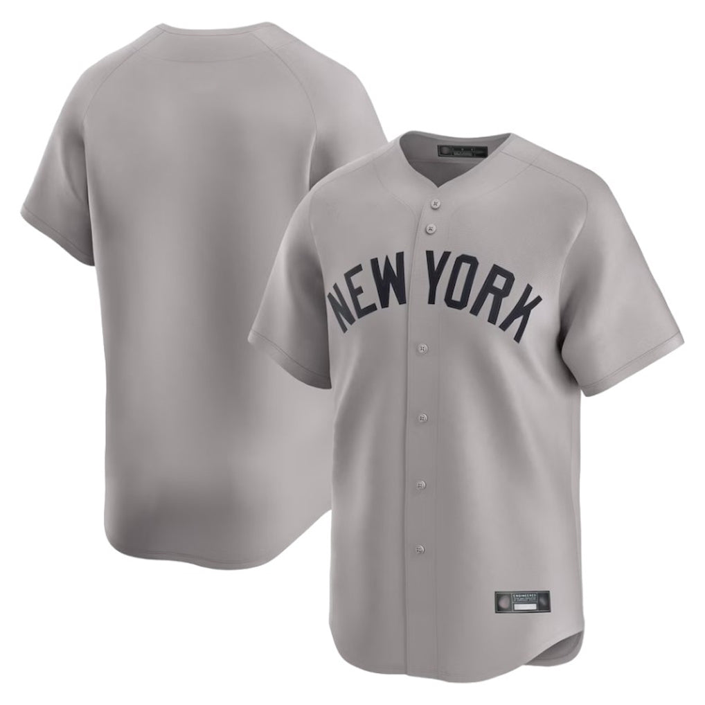 Johmsee NY.Yankees Blank Player Gray Limited Home Stitched Jerseys