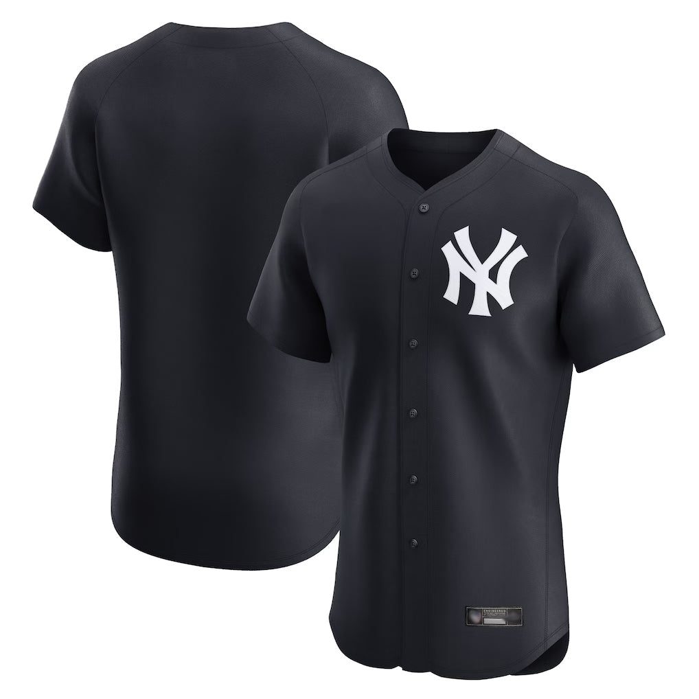 Johmsee NY.Yankees Blank Player Navy Limited Elite Home Stitched Jerseys