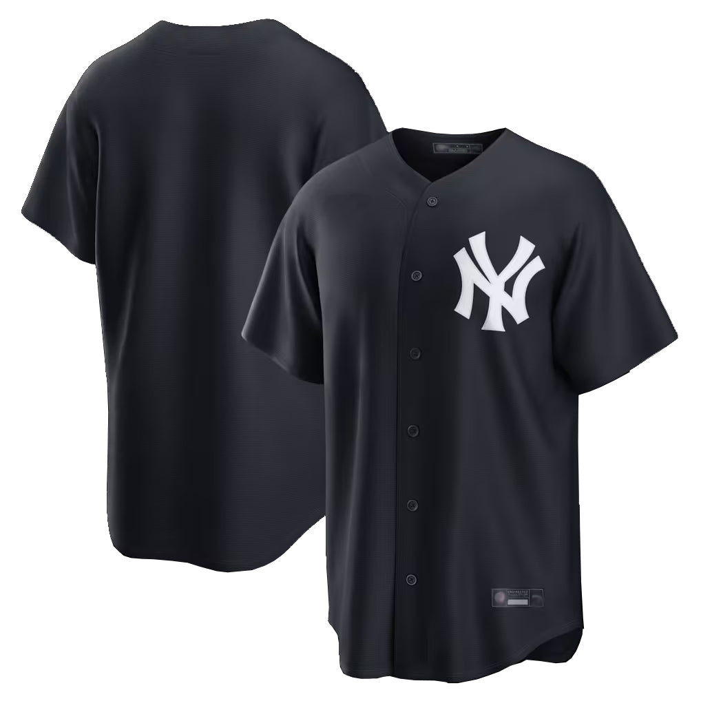 Johmsee NY.Yankees Blank Player Navy Replica Game Stitched Jerseys