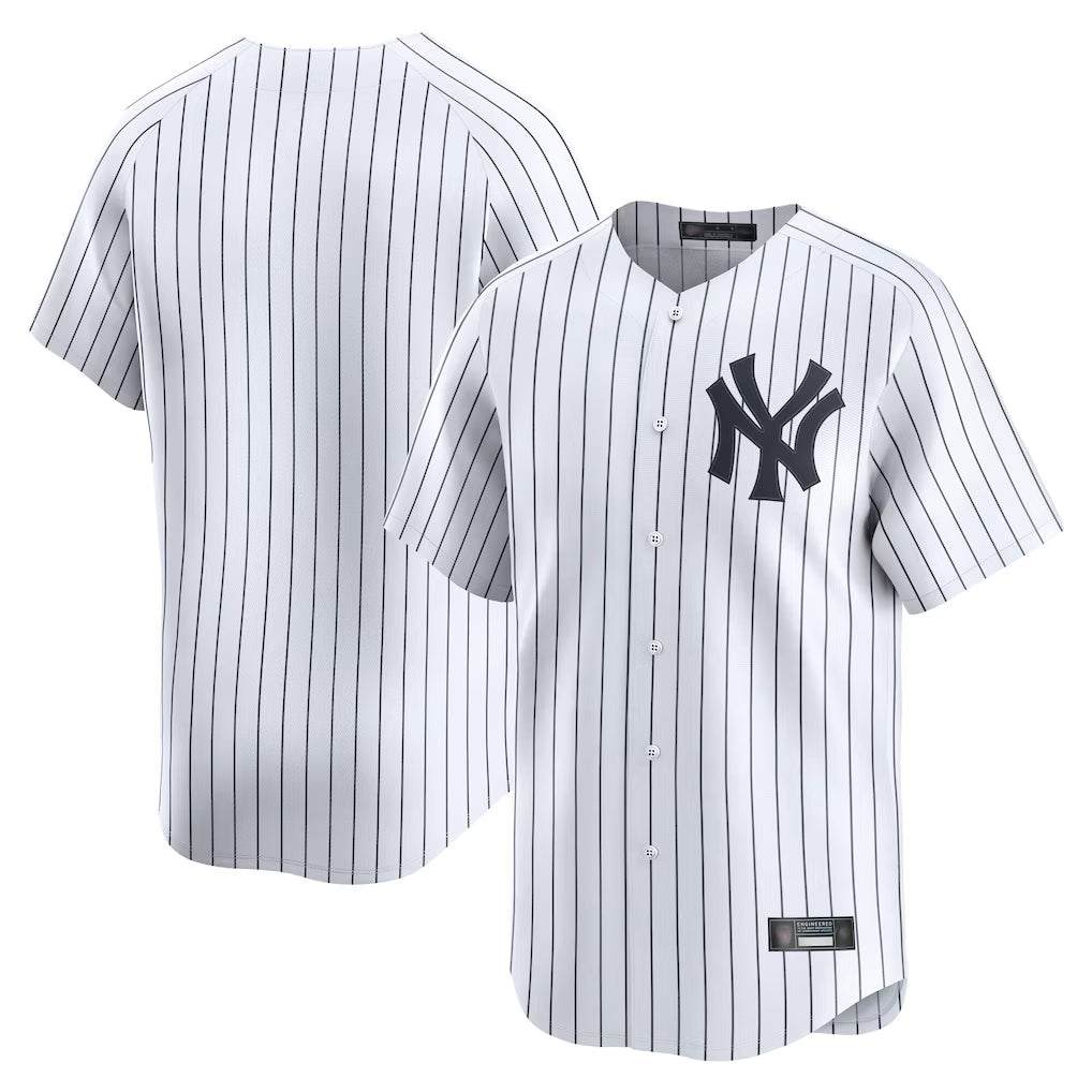 Johmsee NY.Yankees Blank Player White Limited Home Stitched Jerseys
