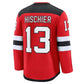 NJ.Devils #13 Nico Hischier Fanatics Home Premium Jersey - Red Stitched American Hockey Jerseys
