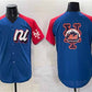 New York Mets National League Team Big Logo Blue Red Alternate 2025 All-Star Edition Limited Stitched Baseball Jersey