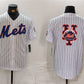 New York Mets White Team Big Logo Cool Base Stitched Baseball Jersey