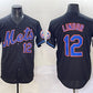 New York Mets #12 Francisco Lindor Black Alternate Limited Stitched Baseball Jersey
