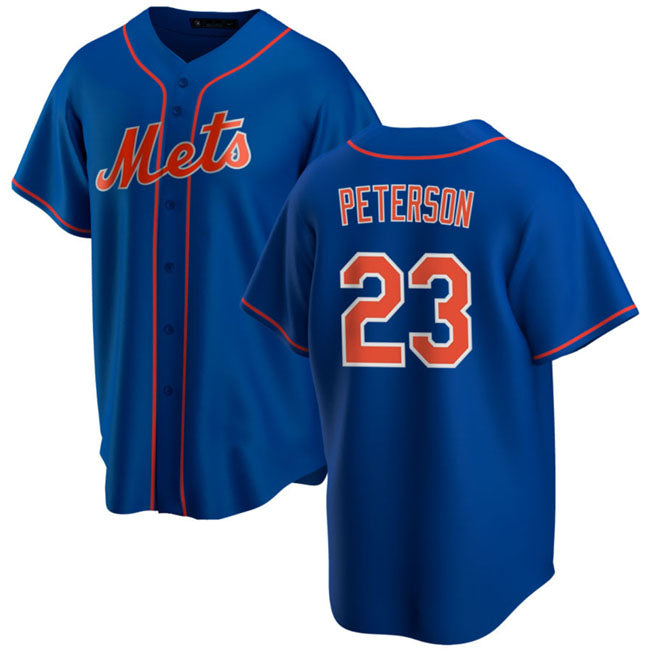 New York Mets #23 David Peterson Royal Cool Base Stitched Baseball Jersey