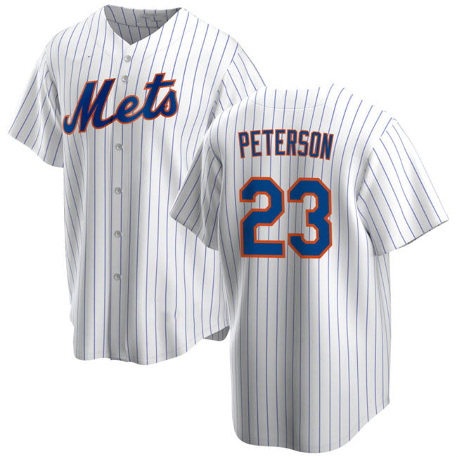 New York Mets #23 David Peterson White Cool Base Stitched Baseball Jersey