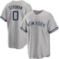 New York Yankees #0 Marcus Stroman Gray Cool Base Stitched Baseball Jersey