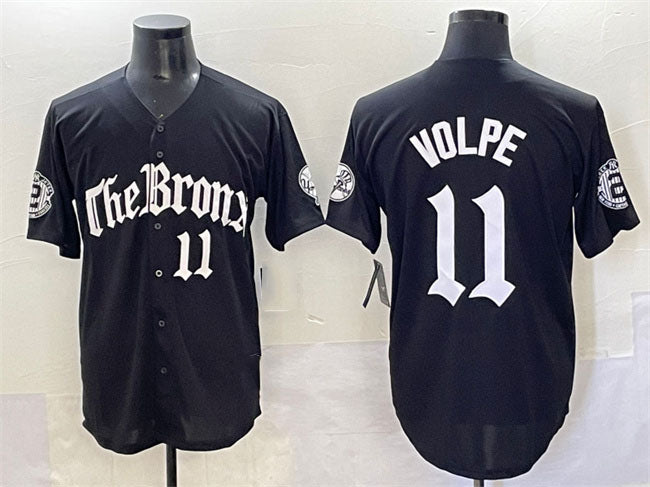 New York Yankees #11 Anthony Volpe Black 'Gothic Legacy Edition' Vapor Premier Limited Stitched Baseball Jersey