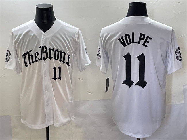 New York Yankees #11 Anthony Volpe White 'Gothic Legacy Edition' Vapor Premier Limited Stitched Baseball Jersey