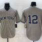 New York Yankees #12 Trent Grisham Grey Cool Base Stitched Baseball Jersey