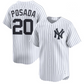 New York Yankees #20 Jorge Posada White Cool Base Stitched Baseball Jersey
