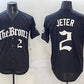 New York Yankees #2 Derek Jeter Black 'Gothic Legacy Edition' Vapor Premier Limited Stitched Baseball Jersey
