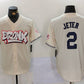 New York Yankees #2 Derek Jeter Cream Limited Stitched Baseball Jersey