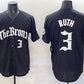 New York Yankees #3 Babe Ruth Black 'Gothic Legacy Edition' Vapor Premier Limited Stitched Baseball Jersey