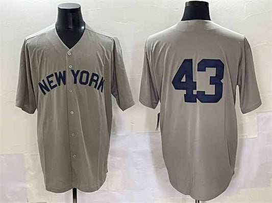New York Yankees #43 Jonathan Loáisiga Gray Cool Base Stitched Baseball Jersey