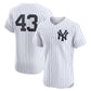 New York Yankees #43 Jonathan Loáisiga Home Elite Player Jersey - White Stitched Baseball Jersey