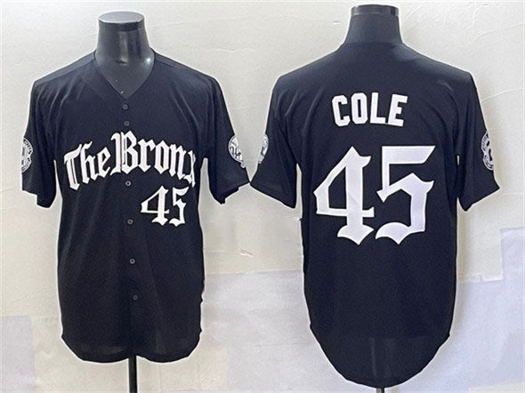New York Yankees #45 Gerrit Cole Black 'Gothic Legacy Edition' Vapor Premier Limited Stitched Baseball Jersey