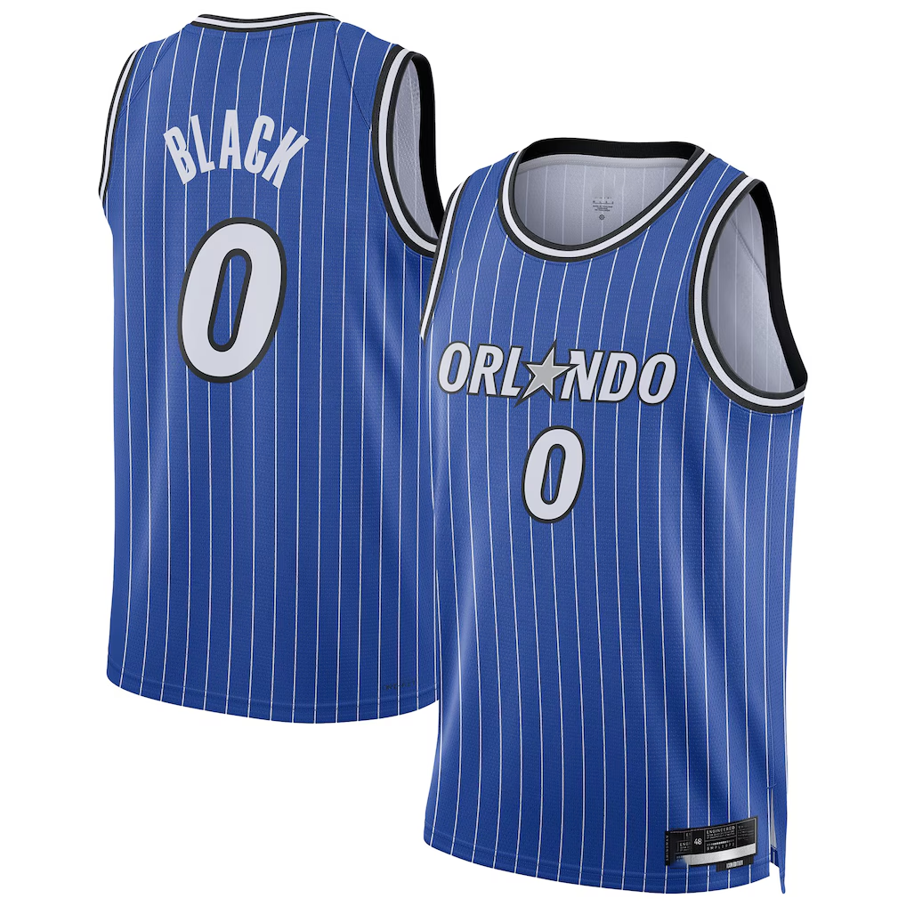 Johmsee O.Magic #0 Anthony Black Blue Swingman Player Jerseys - Icon Edition
