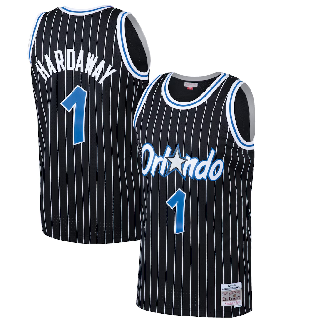 Johmsee O.Magic #1 Penny Hardaway Mitchell & Ness Black Hardwood Classics Swingman Jerseys