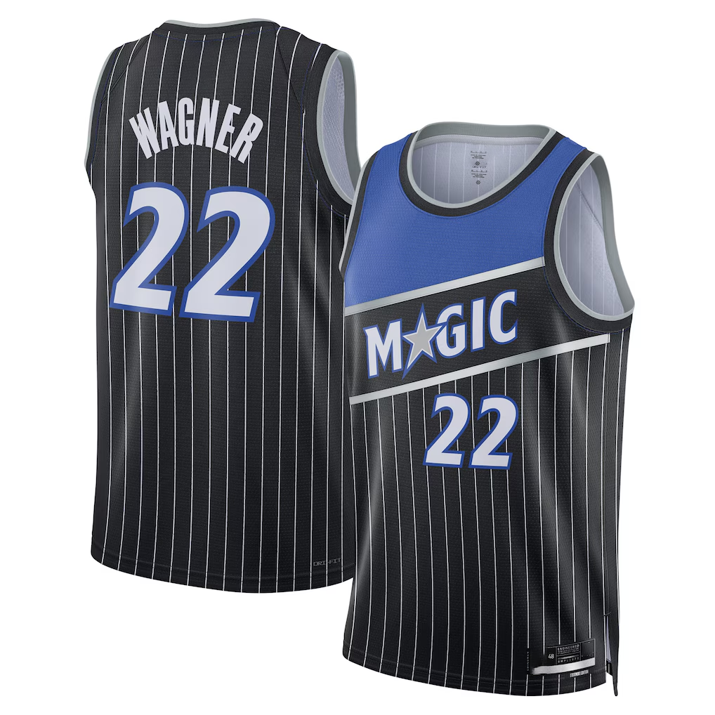 Johmsee O.Magic #22 Franz Wagner Black Swingman Jerseys - Statement Edition