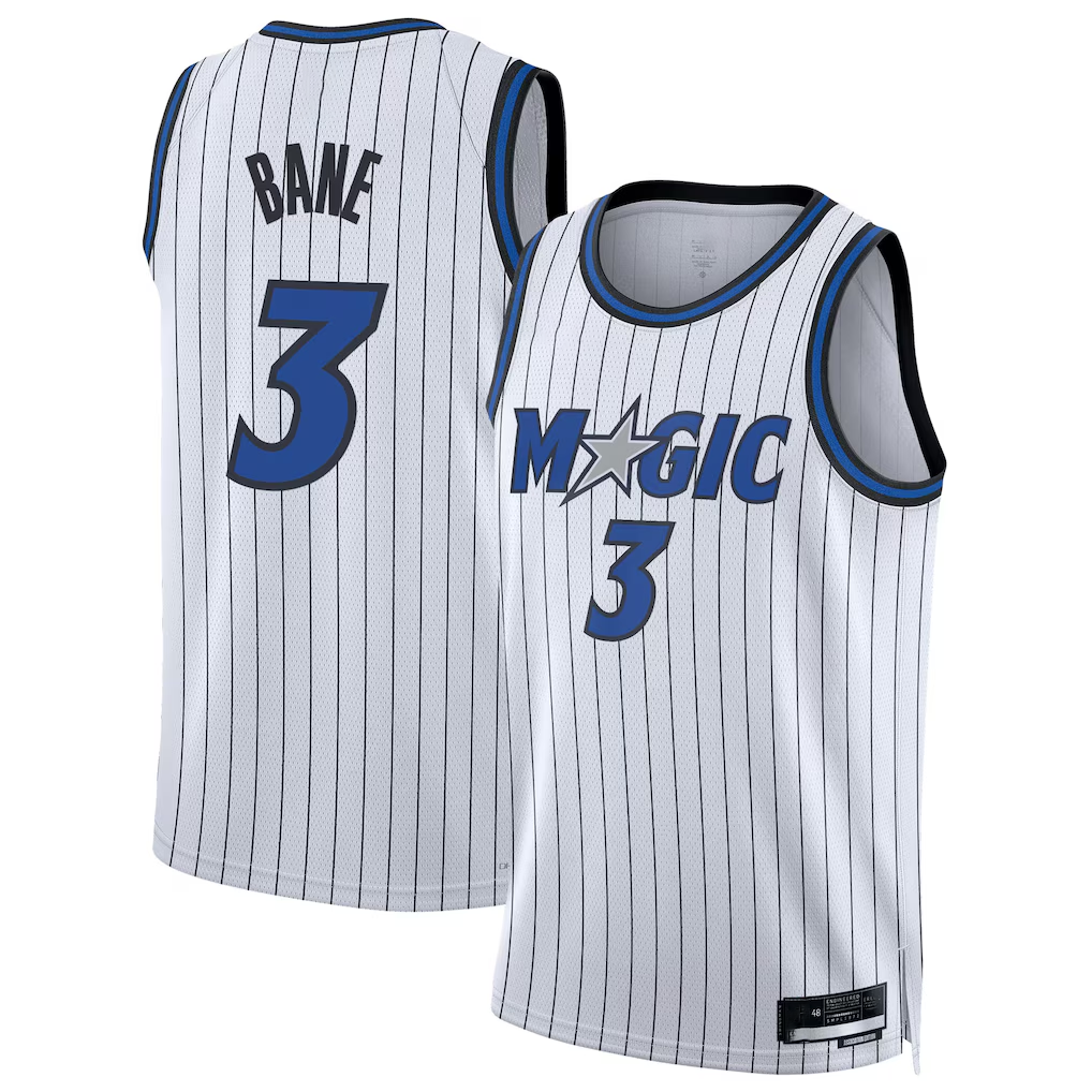 Johmsee O.Magic #3 Desmond Bane White Swingman Player Jerseys - Association Edition