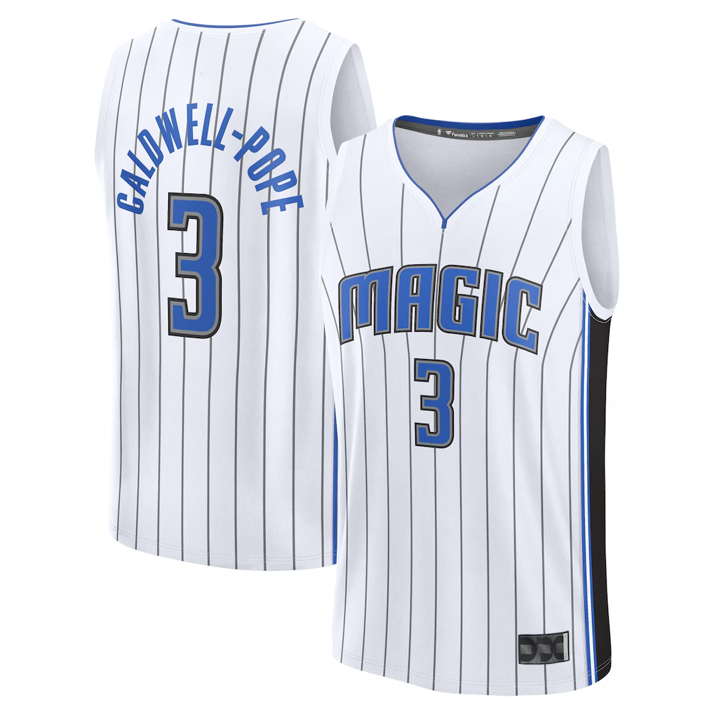 Johmsee O.Magic #3 Kentavious Caldwell-Pope White Fast Break Replica Player Jerseys - Association Edition