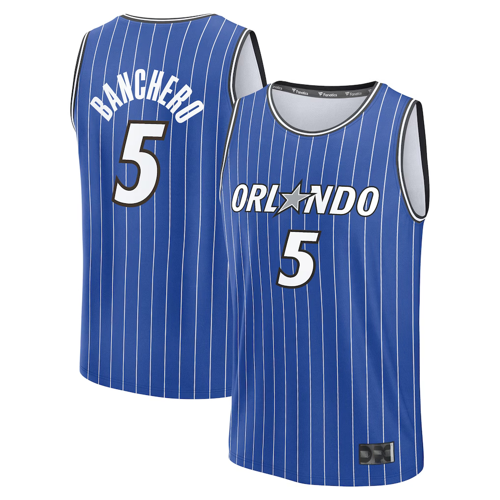 Johmsee O.Magic #5 Paolo Banchero  Blue Fast Break Replica Player Jerseys - Icon Edition