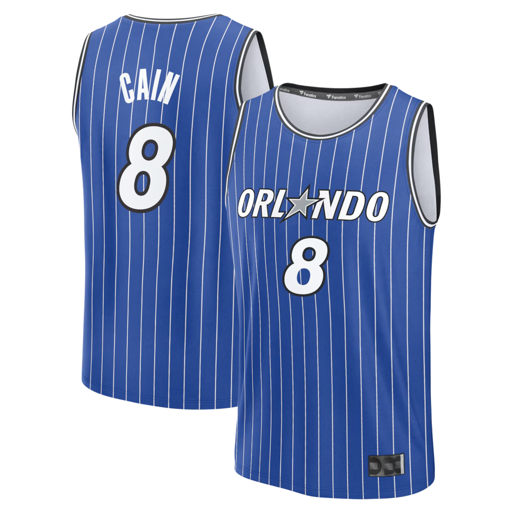 Johmsee O.Magic #8 Jamal Cain Blue Fast Break Jerseys - Icon Edition