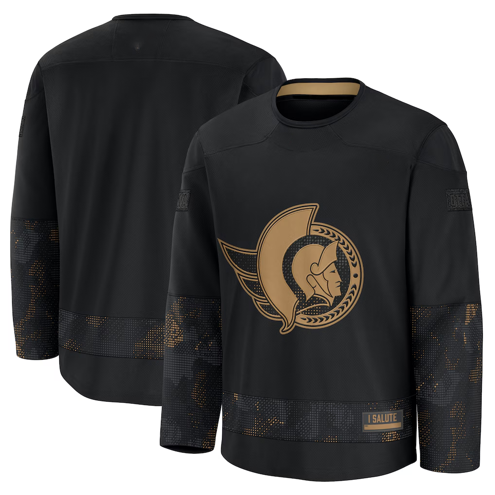 Johmsee O.Senators Black 2024 Military Appreciation Practice Jerseys