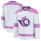 Johmsee O.Senators White 2024 Hockey Fights Cancer Practice Jerseys